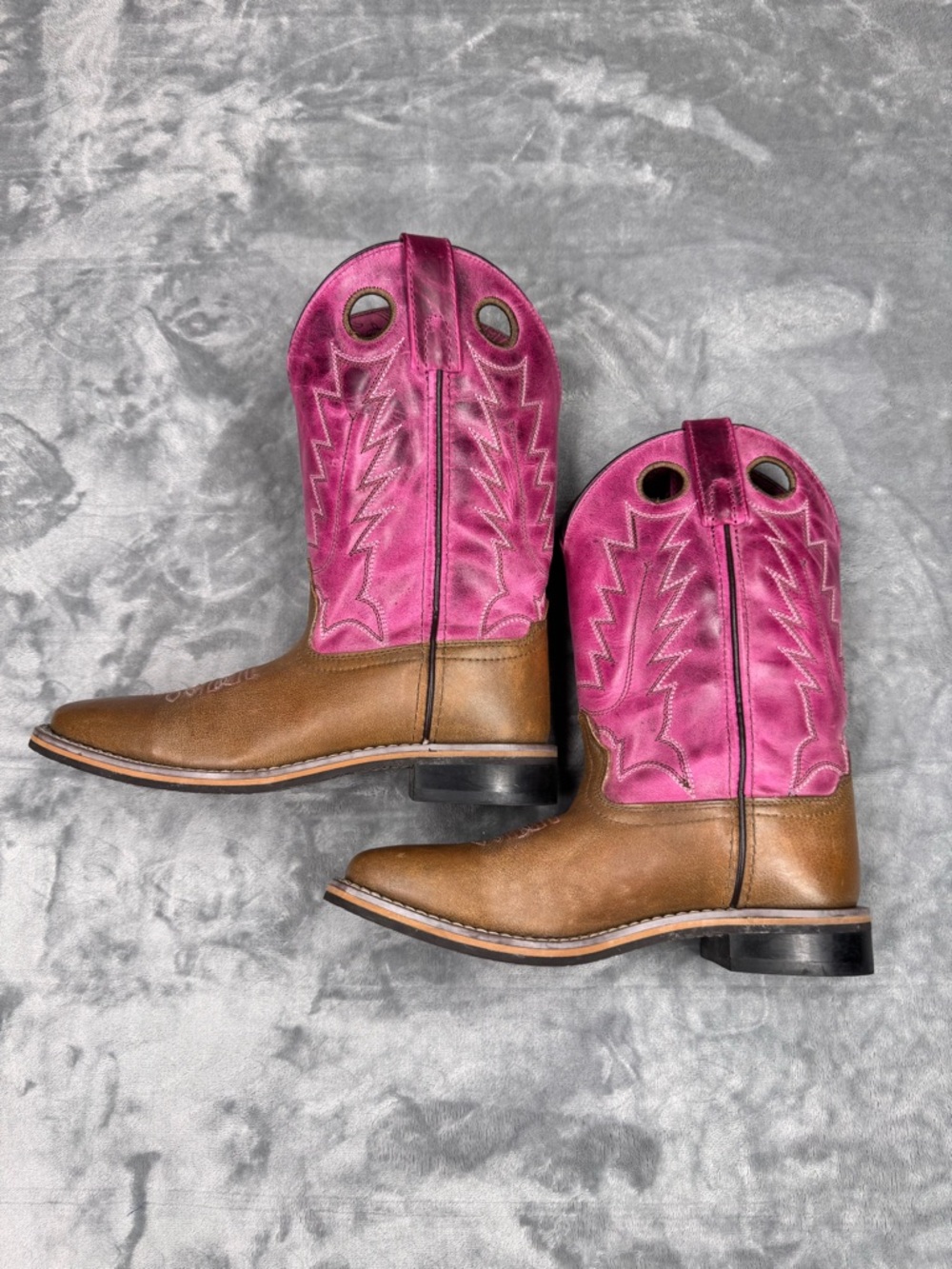 Smoky Mountain Pink and Tan Boots - Picture 4 of 12